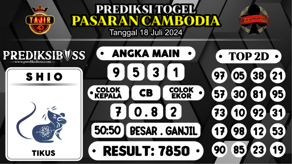 https://prediksibossviva.com/prediksi-boss-togel-cambodia-kamis-18-juli-2024/