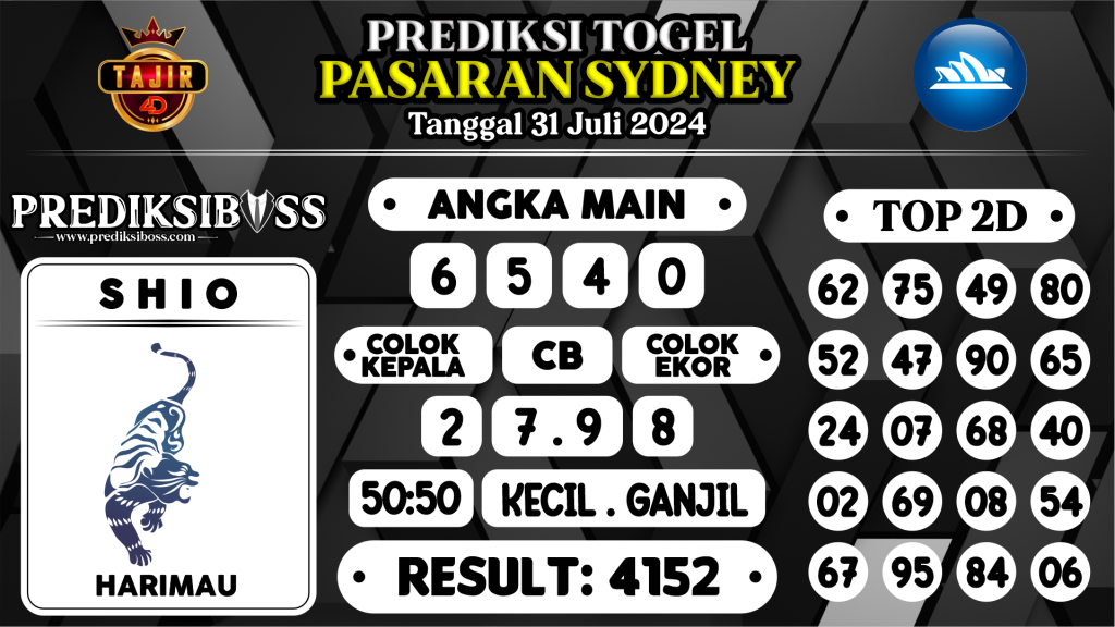https://prediksibossviva.com/prediksi-boss-togel-sidney-rabu-31-juli-2024/