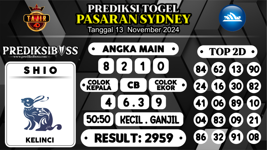 https://prediksibossviva.com/prediksi-boss-togel-sidney-rabu-13-november-2024/
