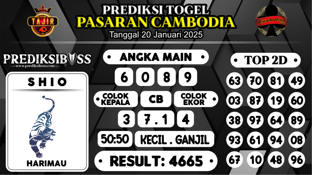 https://prediksibossviva.com/prediksi-boss-togel-cambodia-senin-20-januari-2025/