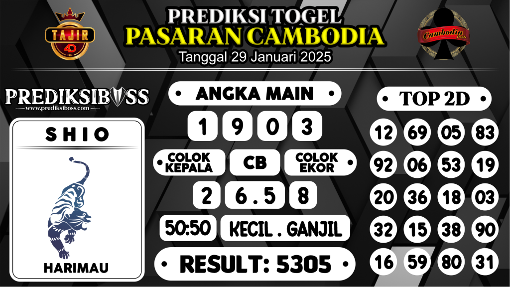 https://prediksibossviva.com/prediksi-boss-togel-cambodia-rabu-29-januari-2025/