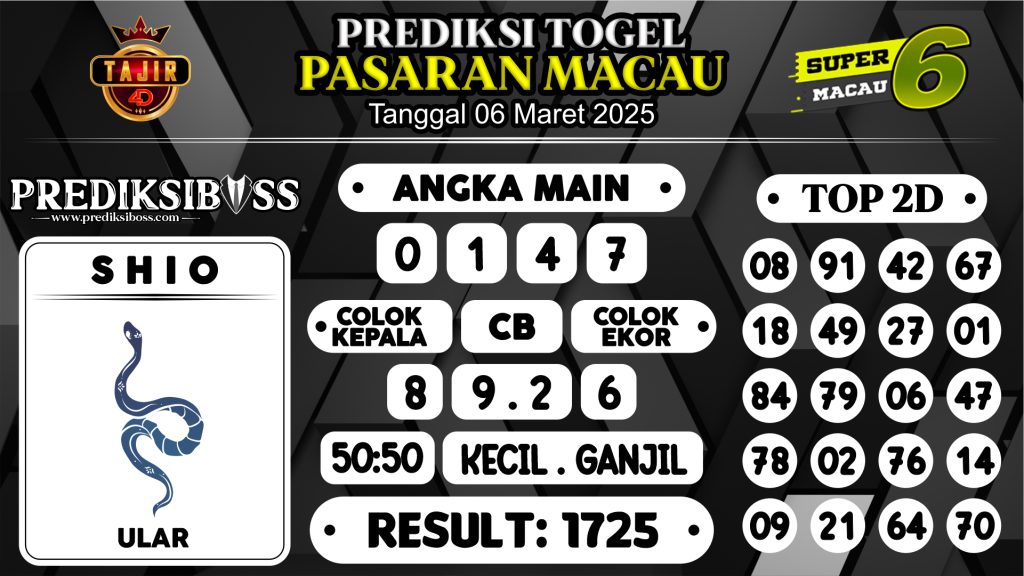 https://prediksibossviva.com/prediksi-boss-togel-macau-kamis-6-maret-2025/