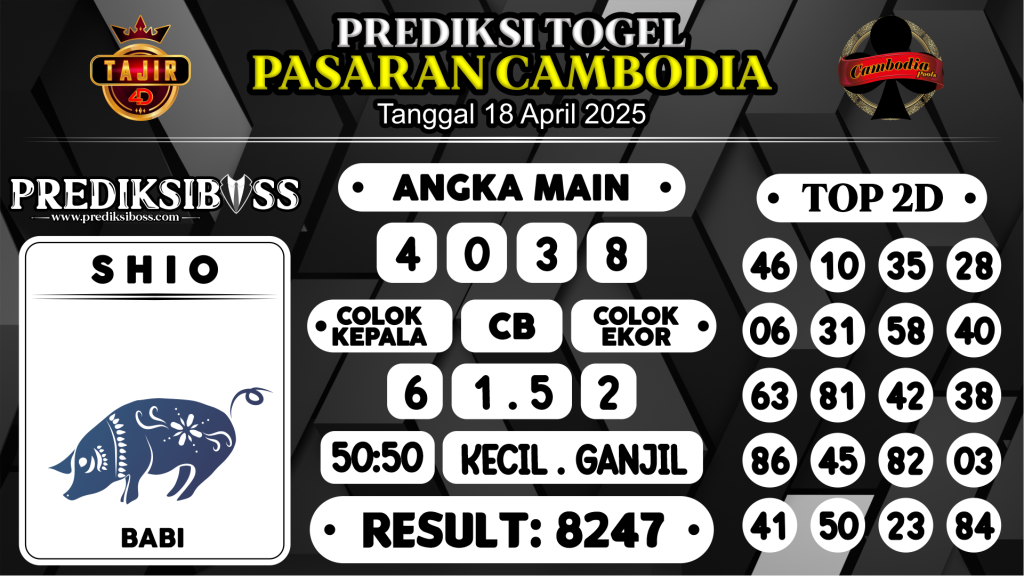https://prediksibossviva.com/prediksi-boss-togel-cambodia-jumat-18-april-2025/