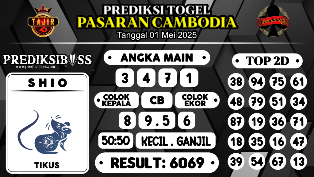 https://prediksibossviva.com/prediksi-boss-togel-cambodia-kamis-01-mei-2025/