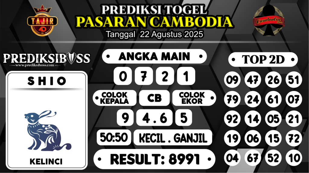 https://prediksibossviva.com/prediksi-boss-togel-cambodia-jumat-22-agustus-2025/